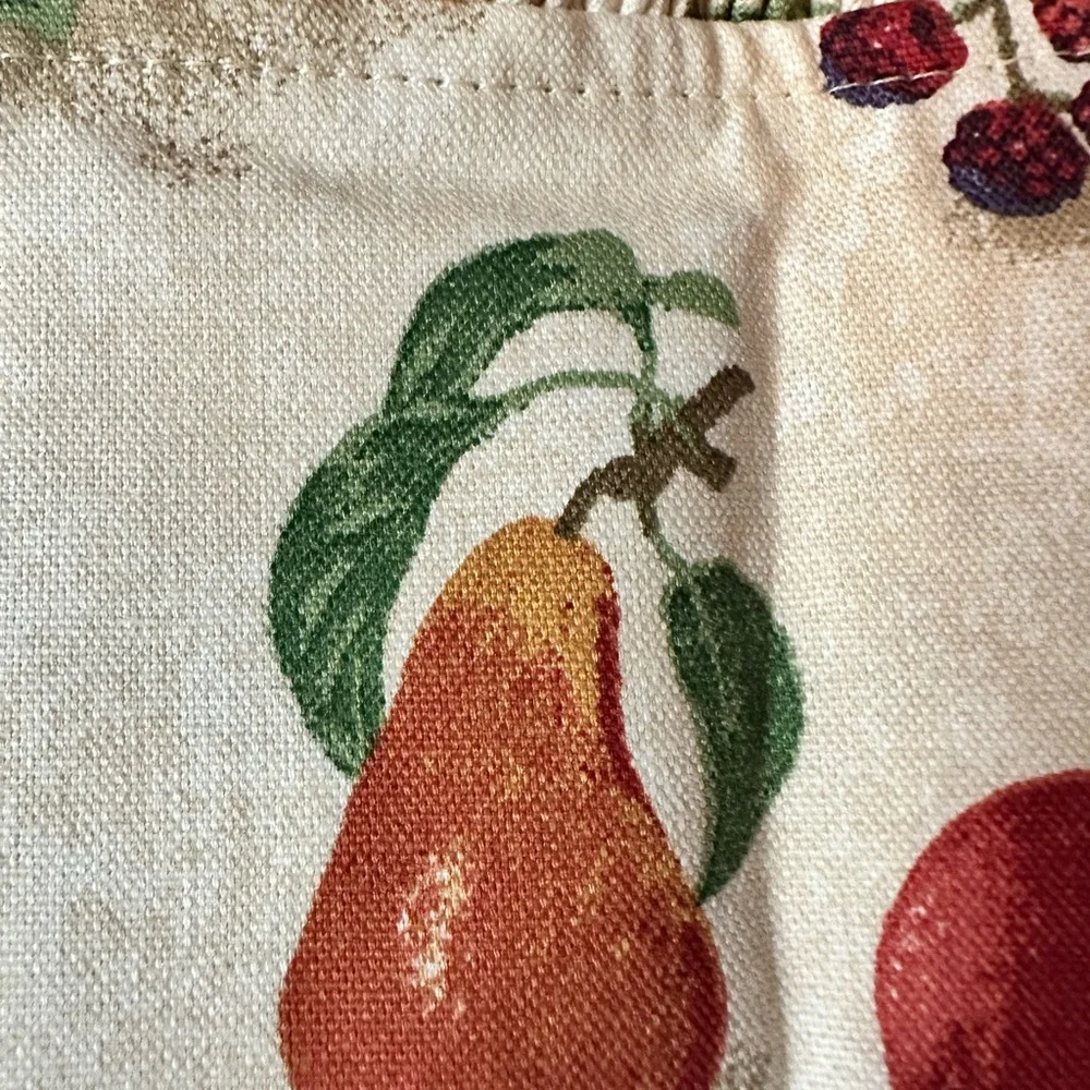 Longaberger fruit medley pantry fruit fabric basket liner